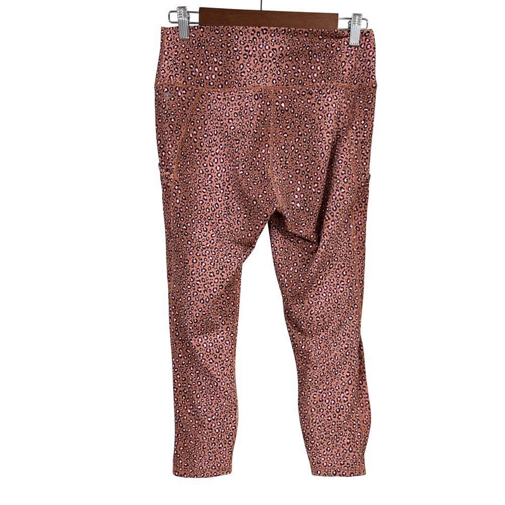 Fabletics Oasis PureLuxe Capri Leggings Small‎ Leopard Kiss Pockets Athleisure